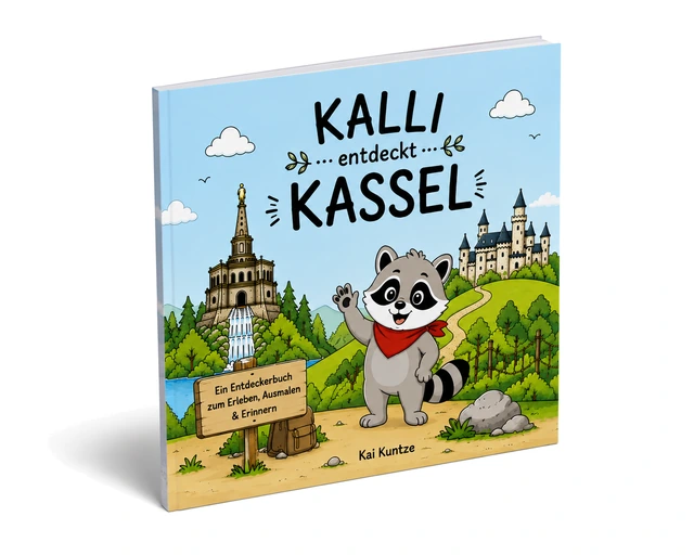 Das Buch Kalli entdeckt Kassel, aufgestellt von vorn.